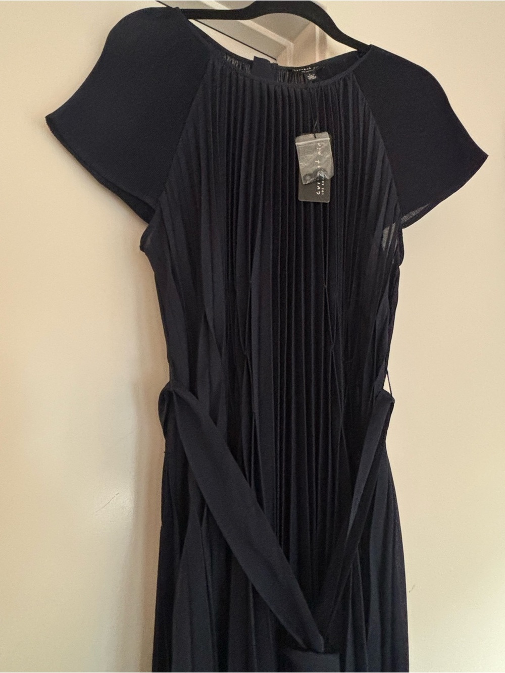 Pleated Navy Blue Women’s Dress - Brand: Unknown